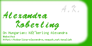 alexandra koberling business card